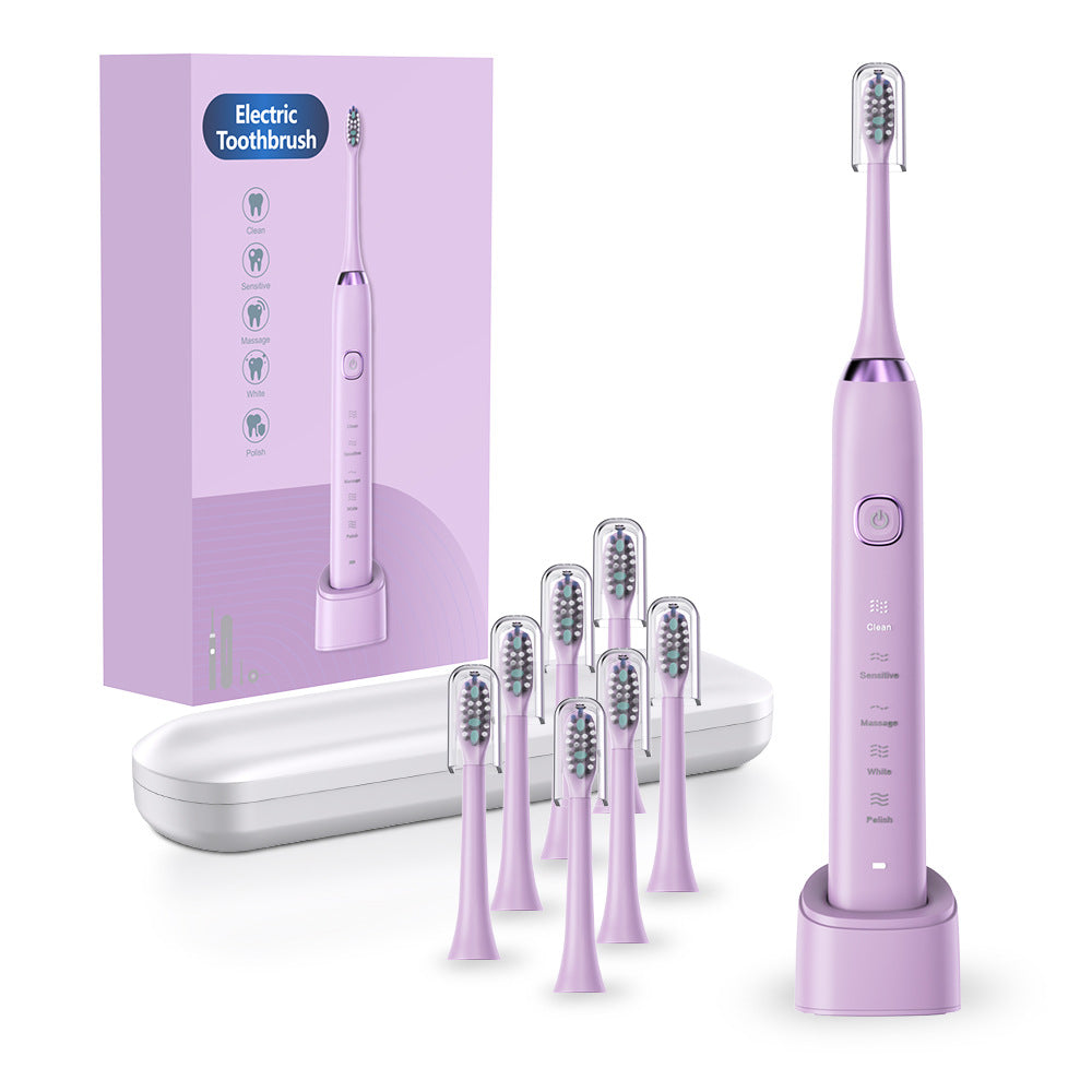 Electric Toothbrush with 8 Brush Heads 5 Speed Modes