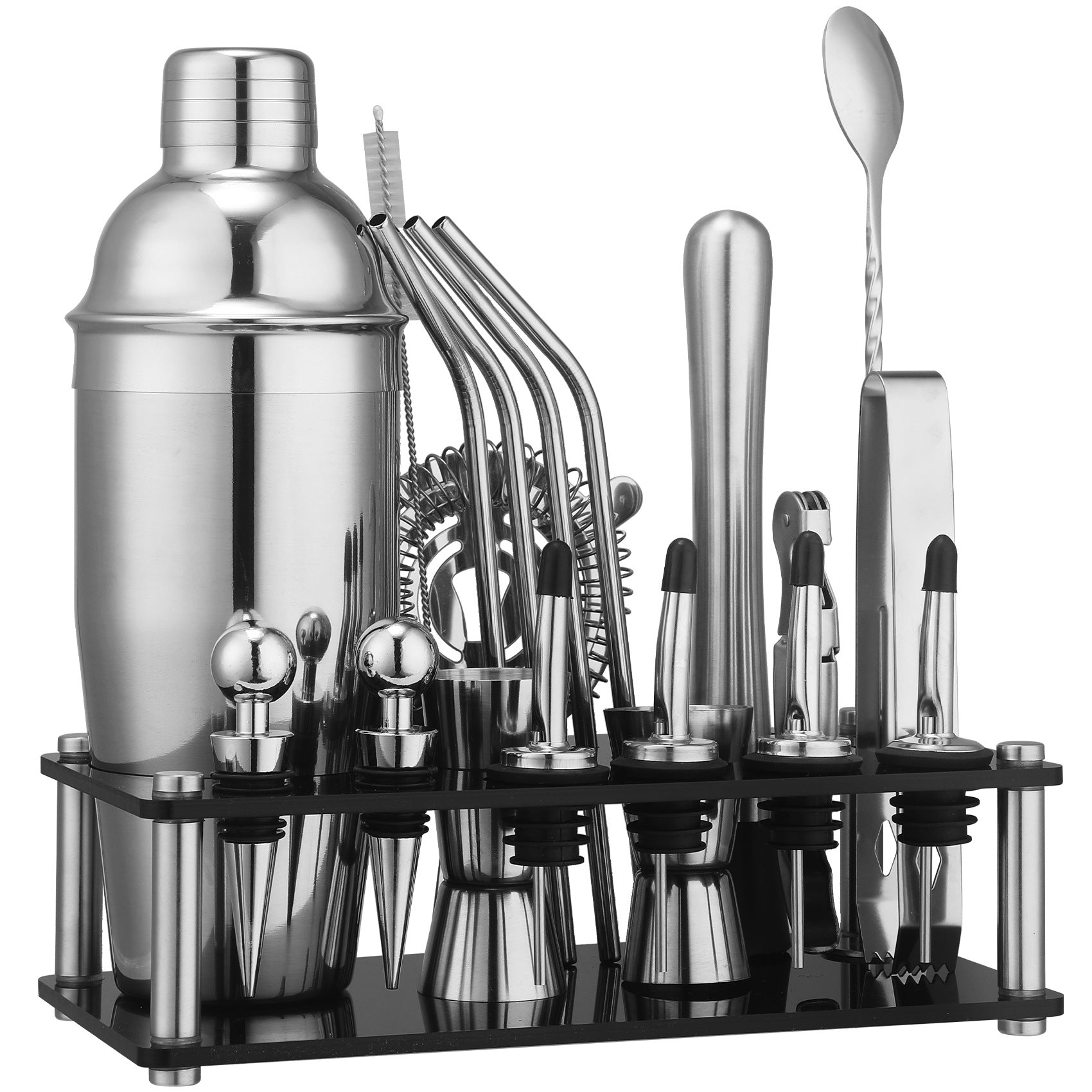 Black Acrylic Cocktail Shaker Bar Tools